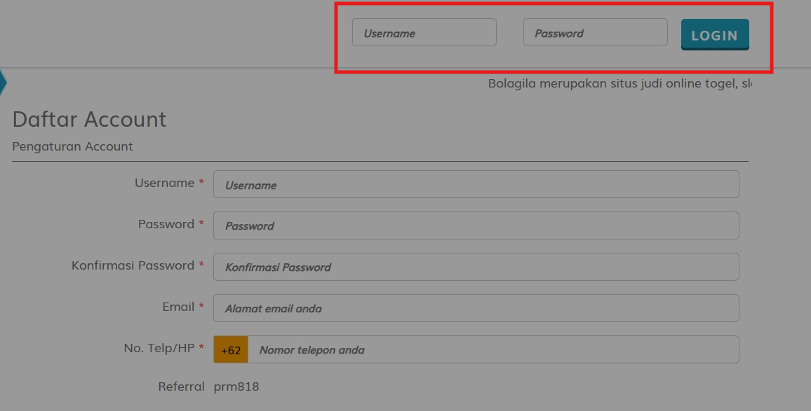 Bolagila Login